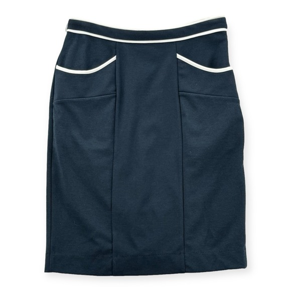 Banana Republic Dresses & Skirts - NWT Banana Republic Skirt Size 0 Nautical Navy White Trim Pockets Short Button